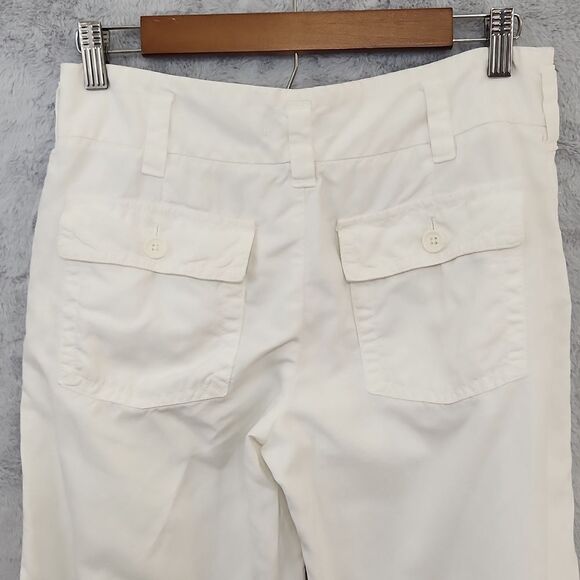 EXPRESS cotton linen blend white pants for women - Picture 4 of 11